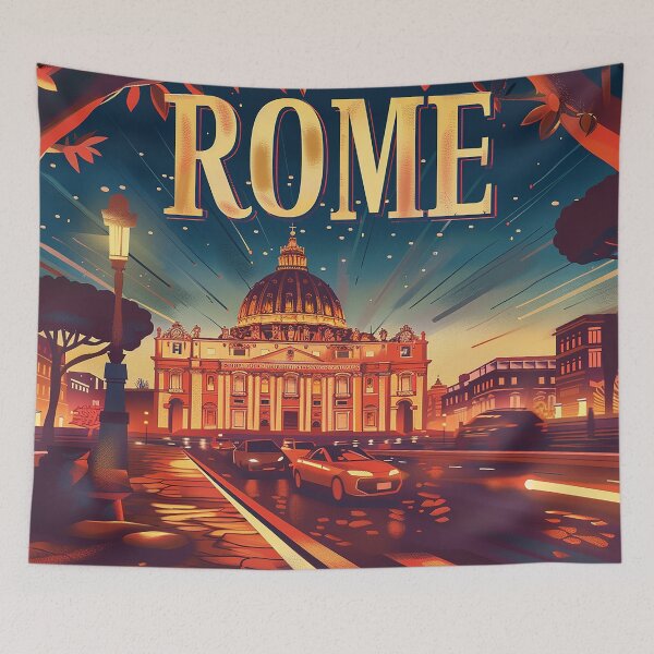 Item preview, Rome Travel Poster designed and sold by nomiraclehere.