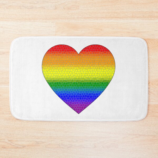 Item preview, LGBTQ Rainbow Pride Flag Stained Glass Heart, Cute Rainbow Design designed and sold by Travelslightly.