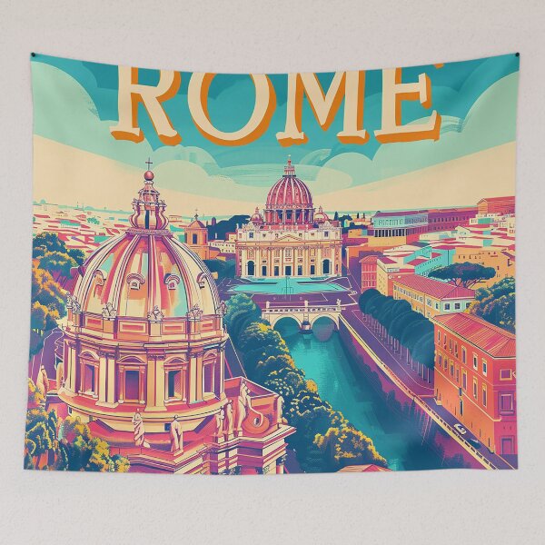 Item preview, Rome Travel Poster designed and sold by nomiraclehere.