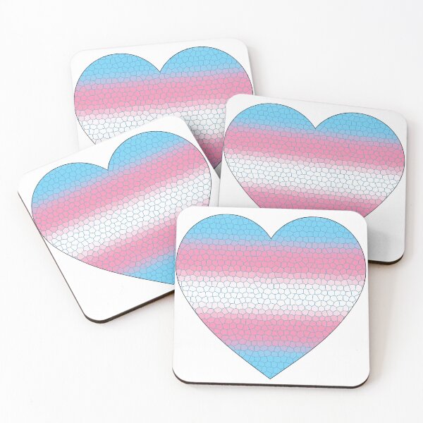 Item preview, Transgender Pride Flag Stained Glass Heart, Cute Trans Design designed and sold by Travelslightly.