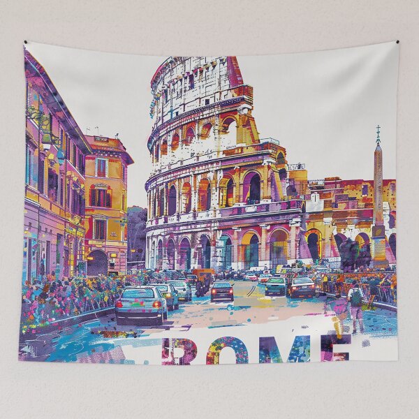 Item preview, Rome Travel Poster designed and sold by nomiraclehere.