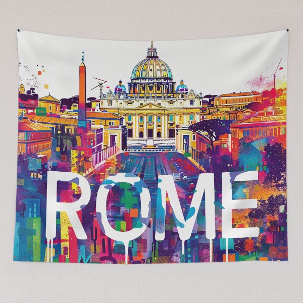 Item preview, Rome Travel Poster designed and sold by nomiraclehere.