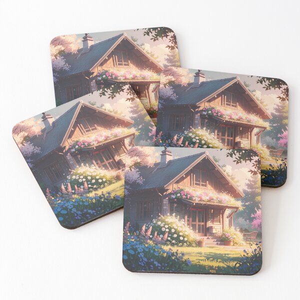 Item preview, Cute Cabin, Floral Anime Art /AI Art/ 60 designed and sold by AI-Floral-Art.
