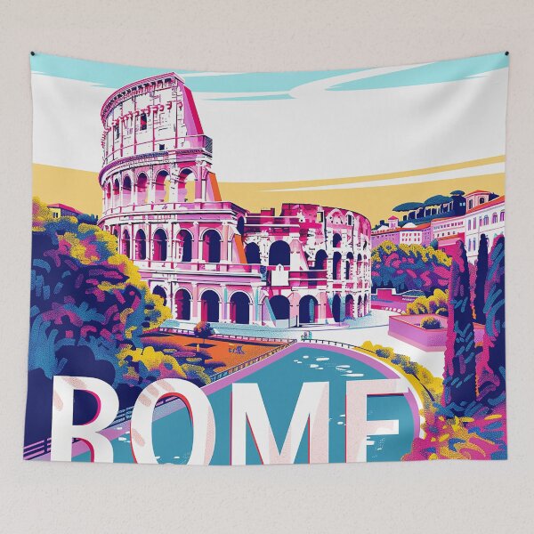 Item preview, Rome Travel Poster designed and sold by nomiraclehere.
