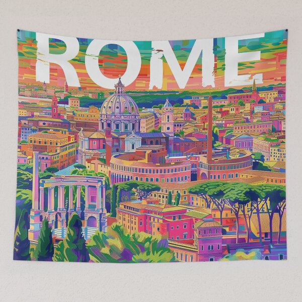 Item preview, Rome Travel Poster designed and sold by nomiraclehere.