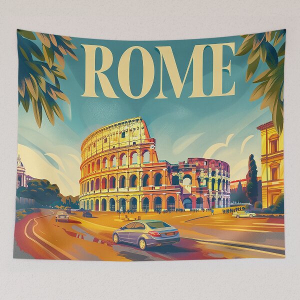 Item preview, Rome Travel Poster designed and sold by nomiraclehere.