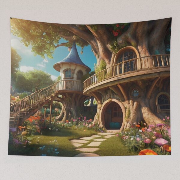 Item preview, Wonderland's Hidden Fairytale Tree House designed and sold by BlareBlare.