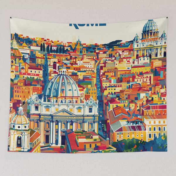 Item preview, Rome Travel Poster designed and sold by nomiraclehere.