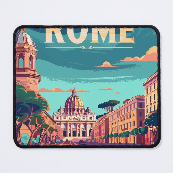 Item preview, Rome Travel Poster designed and sold by nomiraclehere.