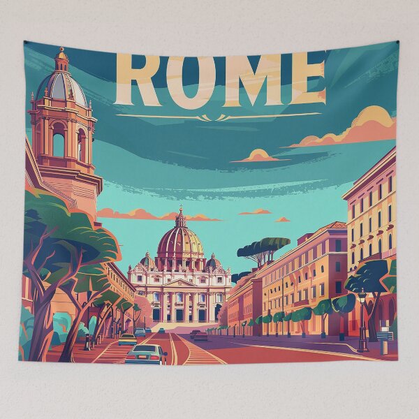 Item preview, Rome Travel Poster designed and sold by nomiraclehere.