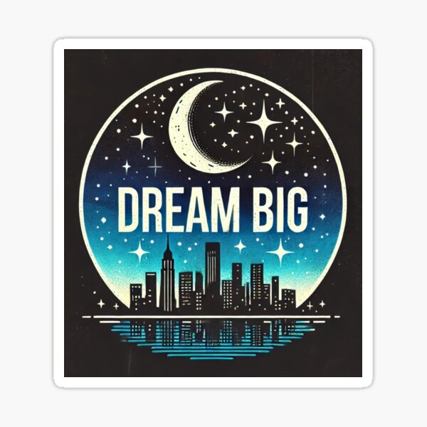 Item preview, Dream Big - Inspirational Night Sky Cityscape Art designed and sold by astersgraphics.