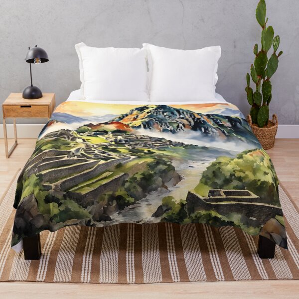 Item preview, A Watercolor Tribute to Machu Picchu's Peru Sunset designed and sold by LSVart.