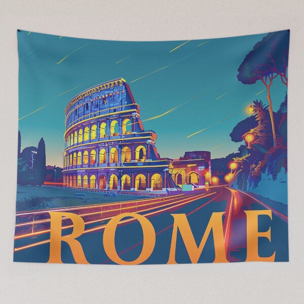 Item preview, Rome Travel Poster designed and sold by nomiraclehere.