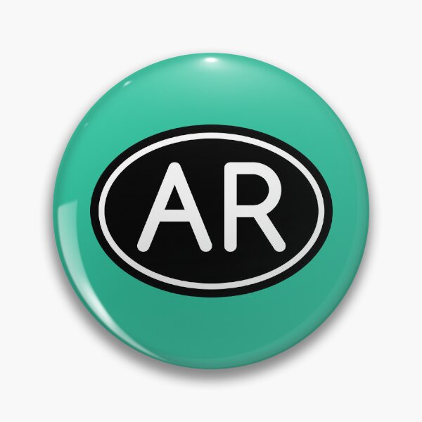 Item preview, AR Initials Monogram Oval White Letters designed and sold by Jeallan Designs.