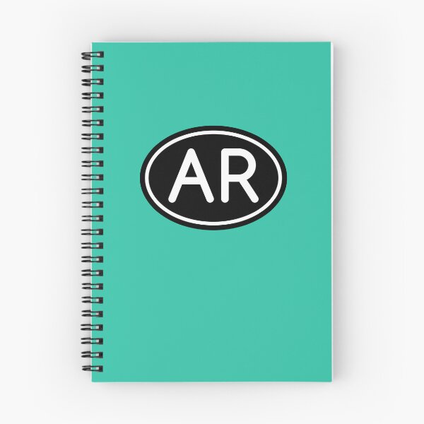 Item preview, AR Initials Monogram Oval White Letters designed and sold by Jeallan Designs.