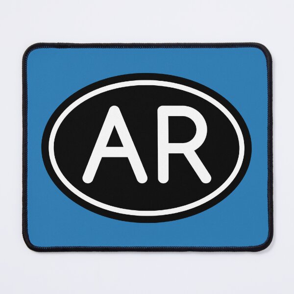Item preview, AR Initials Monogram Oval White Letters designed and sold by Jeallan Designs.