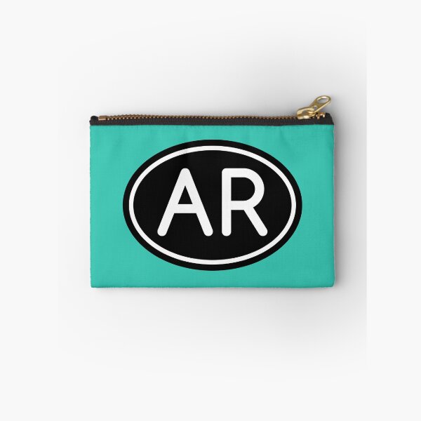 Item preview, AR Initials Monogram Oval White Letters designed and sold by Jeallan Designs.