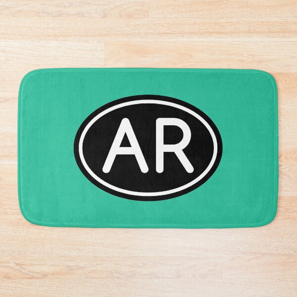 Item preview, AR Initials Monogram Oval White Letters designed and sold by Jeallan Designs.