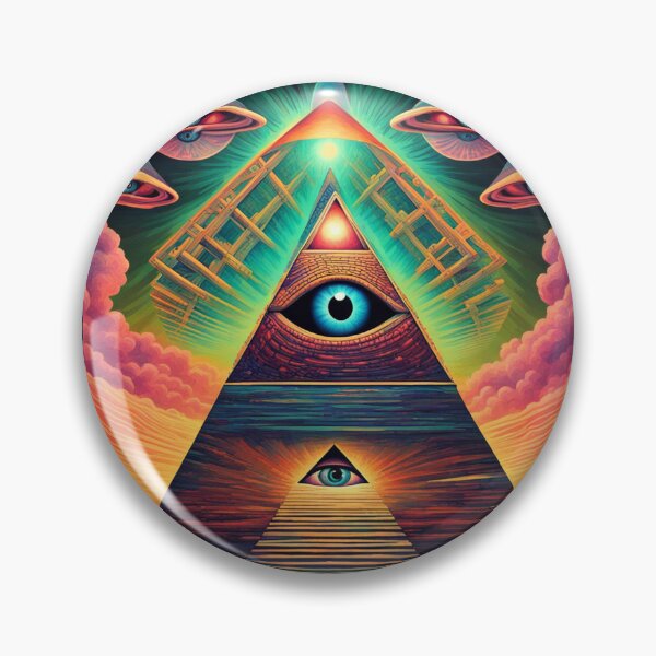 Item preview, Illuminati, UFOS, Psychedelic Art, Poster Design designed and sold by Burn-Ego.