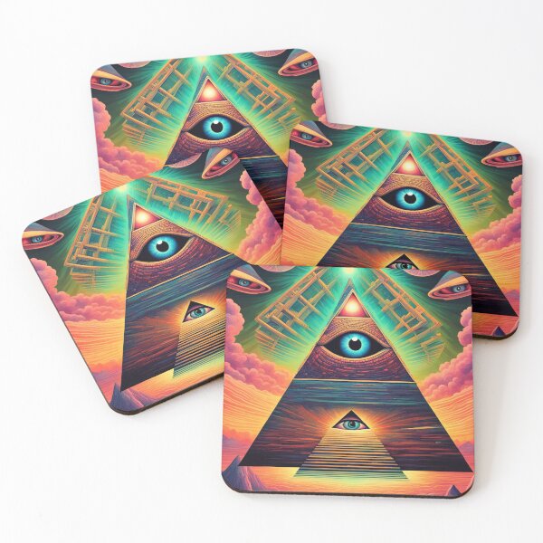 Item preview, Illuminati, UFOS, Psychedelic Art, Poster Design designed and sold by Burn-Ego.