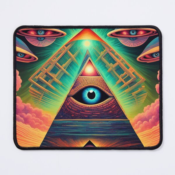 Item preview, Illuminati, UFOS, Psychedelic Art, Poster Design designed and sold by Burn-Ego.