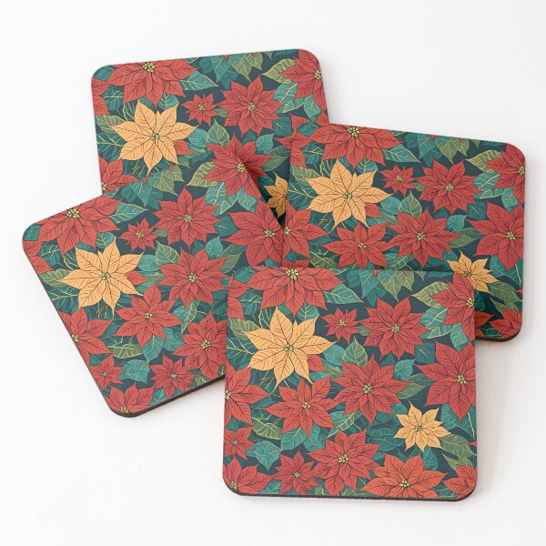 Item preview, Poinsettia Retro Style Abstract Art Complementary Colors 2 designed and sold by taiche.