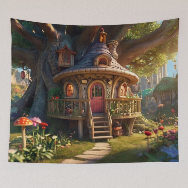 Item preview, Whimsical Secret Tree House in Wonderland designed and sold by BlareBlare.