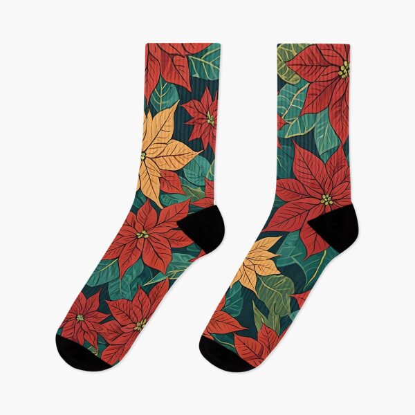 Item preview, Poinsettia Retro Style Abstract Art Complementary Colors 2 designed and sold by taiche.