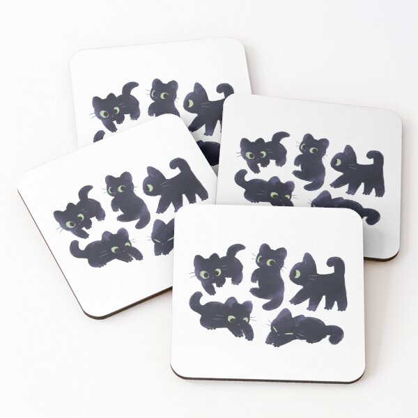 Item preview, a black cat named basil designed and sold by kyootkreative.