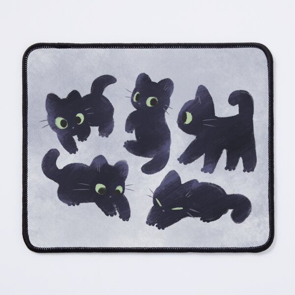 Item preview, a black cat named basil designed and sold by kyootkreative.
