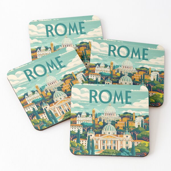 Item preview, Rome Travel Poster designed and sold by nomiraclehere.