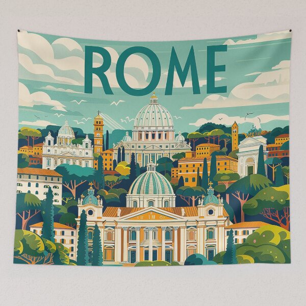 Item preview, Rome Travel Poster designed and sold by nomiraclehere.