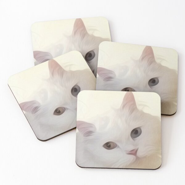 Item preview, sweet white cat designed and sold by Cyberomiz.