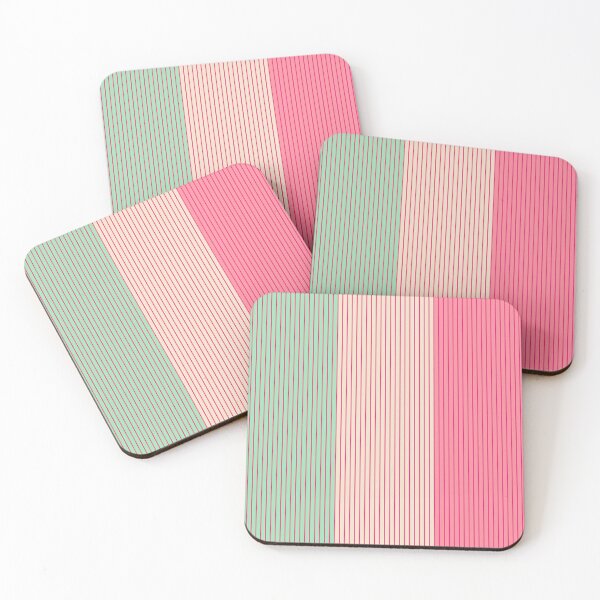 Item preview, Stripes, wide and narrow, Pink, Green, Cream designed and sold by Alex  Blud.