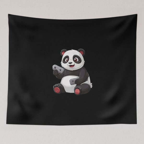 Item preview, Panda playing on the console designed and sold by MyNiceDesigns.