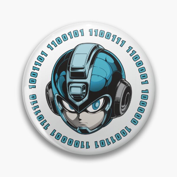 Item preview, Mega Man Binary Art - Retro Gaming Design designed and sold by prismatic1111.