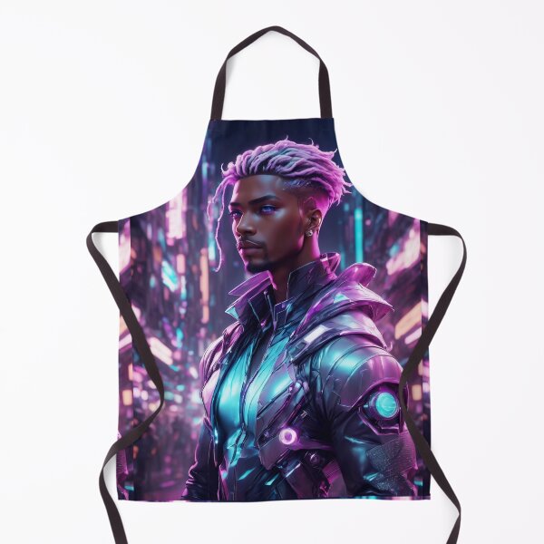 Aperçu de l'œuvre Black Guy Néon Cyberpunk  créée et vendue par Bunmigraphics .