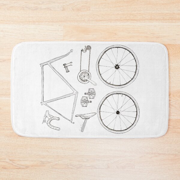 Item preview, Hand drawn bicycle parts - black and white designed and sold by CamilleCastanet.