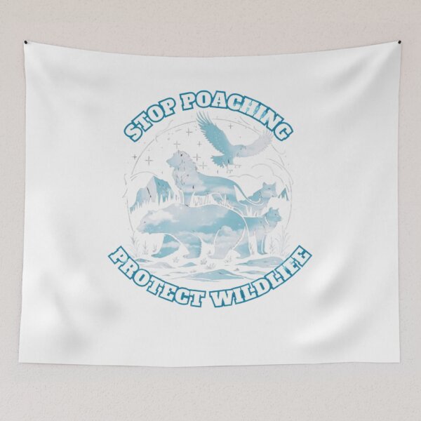 Item preview, Stop poaching protect wildlife designed and sold by DesignNadine.