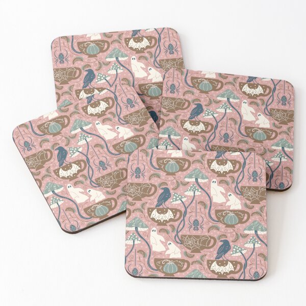 Item preview, Cottagecore Halloween Tea Party [pink] designed and sold by Aia UENO design.