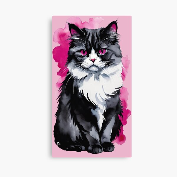 Artikel-Vorschau von Schwarze Katze mit pinken Wolken, designt und verkauft von IHImage.