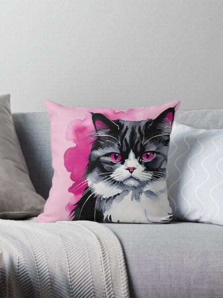 Artikel-Vorschau von Schwarze Katze mit pinken Wolken, designt und verkauft von IHImage.