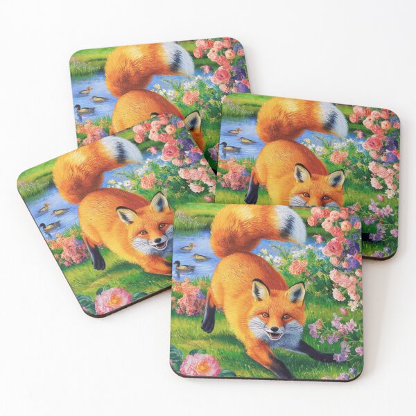 Artikelvorschau, Fuchs-Portrait. Frühlingszeit, Blumenfuchs, Vintage-Fuchs, Fuchs-Malerei, Vincent van Gogh-Stil entworfen und verkauft von FoxVibes.