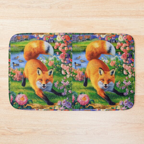 Artikelvorschau, Fuchs-Portrait. Frühlingszeit, Blumenfuchs, Vintage-Fuchs, Fuchs-Malerei, Vincent van Gogh-Stil entworfen und verkauft von FoxVibes.
