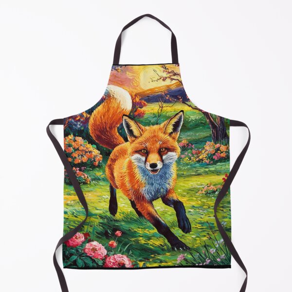 Artikelvorschau, Fuchs-Portrait. Frühlingszeit, Blumenfuchs, Vintage-Fuchs, Fuchs-Malerei, Vincent van Gogh-Stil entworfen und verkauft von FoxVibes.