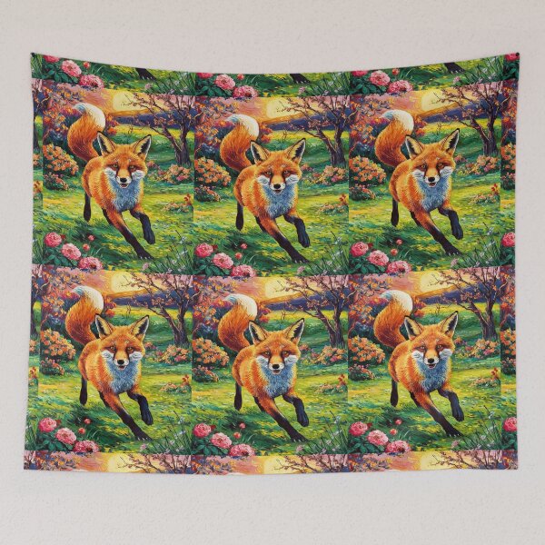 Artikelvorschau, Fuchs-Portrait. Frühlingszeit, Blumenfuchs, Vintage-Fuchs, Fuchs-Malerei, Vincent van Gogh-Stil entworfen und verkauft von FoxVibes.