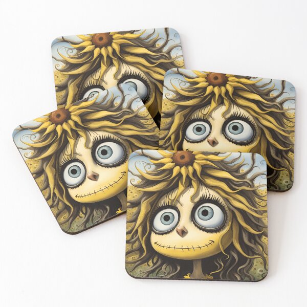 Item preview, Premium Whimsical Sunflower Girl Art	 designed and sold by browndawd.