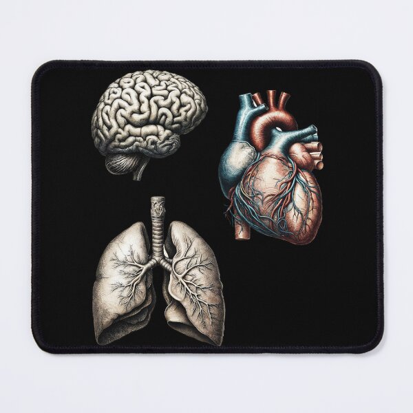 Item preview, A vintage set of human organ, lungs, heart and brain designed and sold by Collagedream.