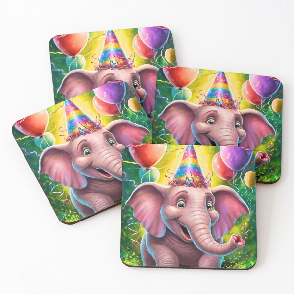 Item preview, Birthday Elephant. Birthday celebration, Cute Elephant, party animal, colorful elephant, elephant drawing designed and sold by ElephantVibes.