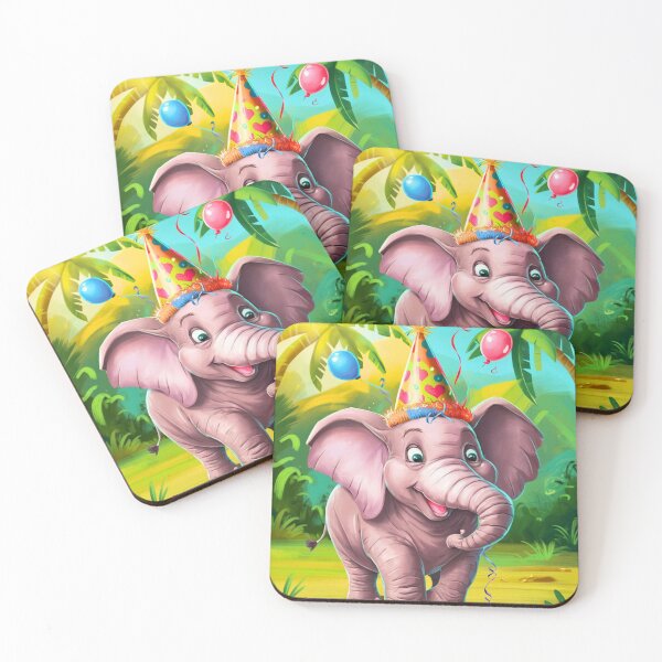 Item preview, Birthday Elephant. Birthday celebration, Cute Elephant, party animal, colorful elephant, elephant drawing designed and sold by ElephantVibes.